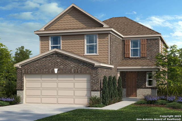 8215 Stoeger Path San Antonio, TX 78253 - Photo 1 of 1 a front view of a house with a yard