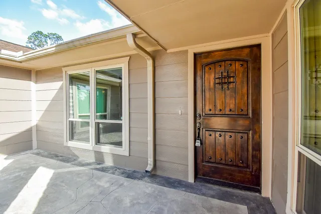 a view of front door
