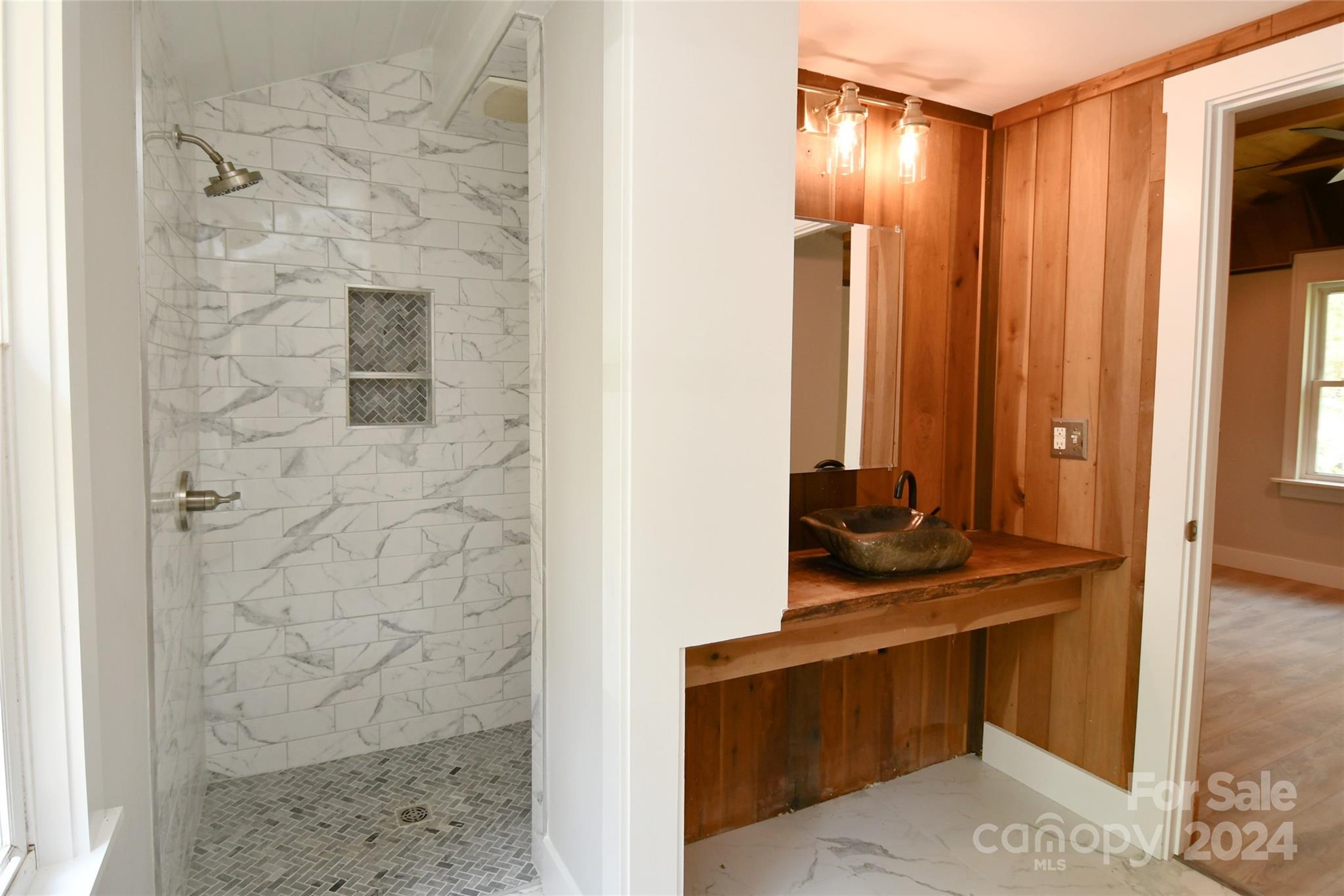 18 Rocky Slope Road Asheville, NC 28804 - Photo 16 of 41 a bathroom with a sink and a mirror