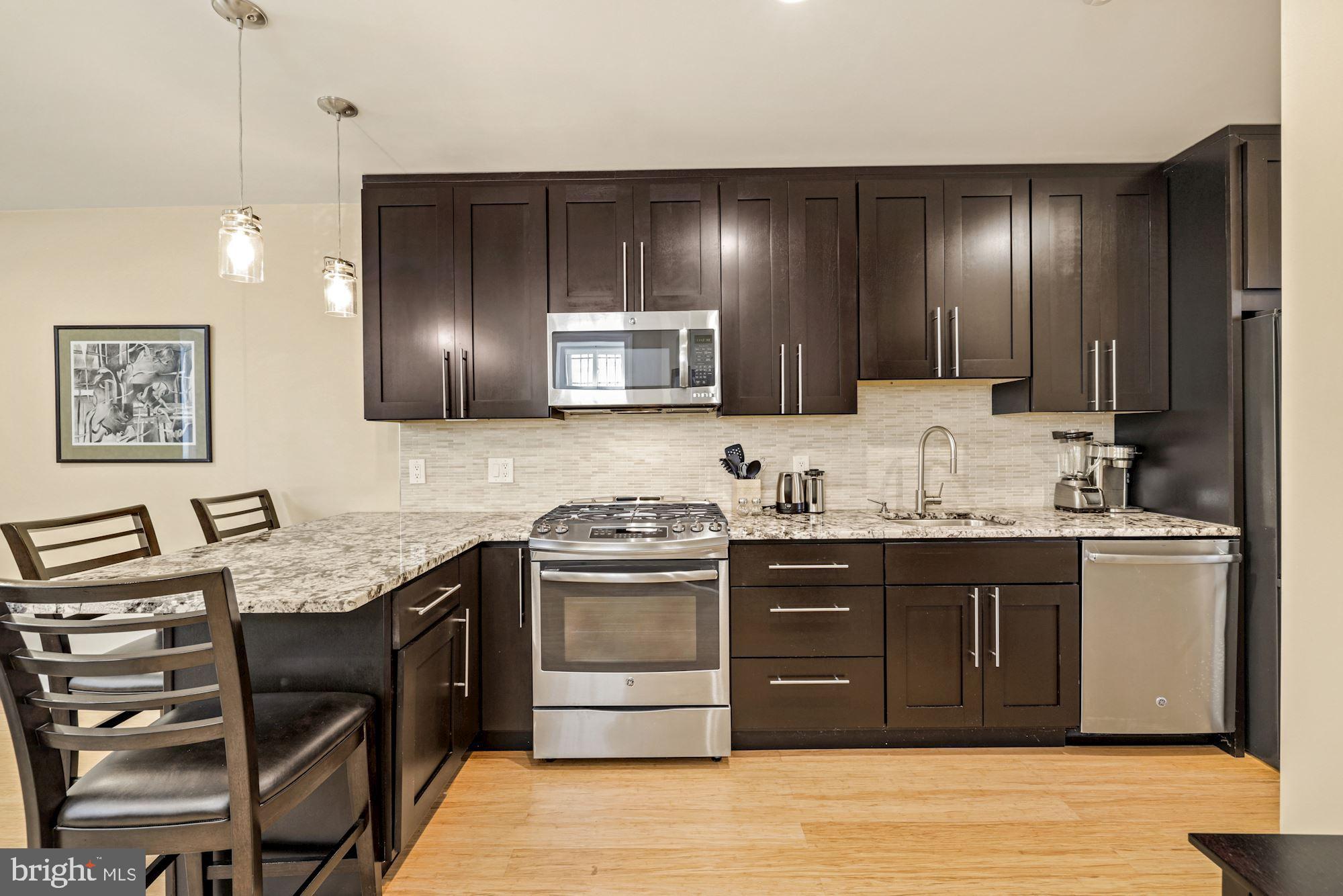 314 A Street Northeast Washington, DC 20002 - Photo 32 of 40 Modern Stainless Steel & Granite Kitchen