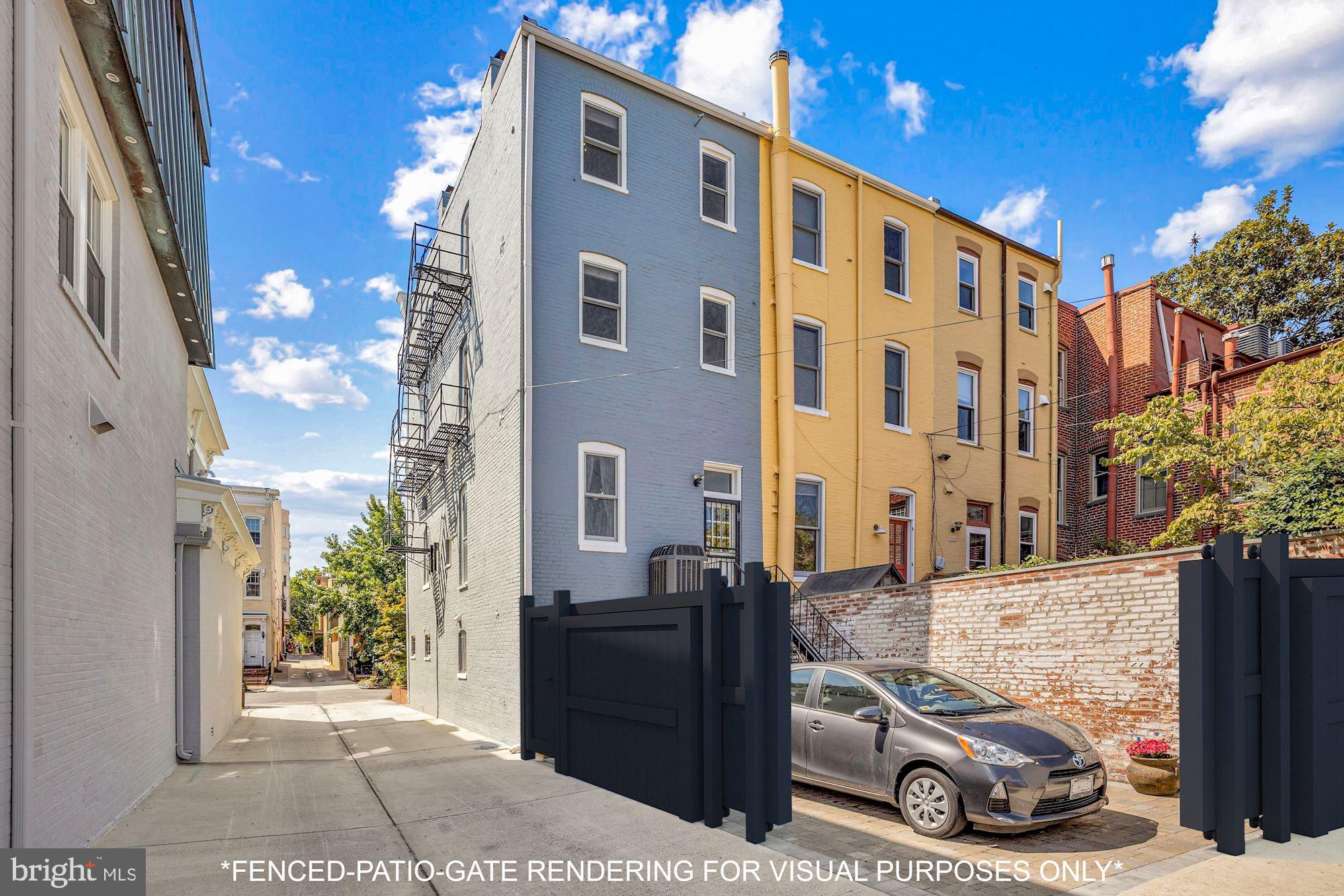 314 A Street Northeast Washington, DC 20002 - Photo 37 of 40 *Rendering* Rear Fence/Parking Gate Concept