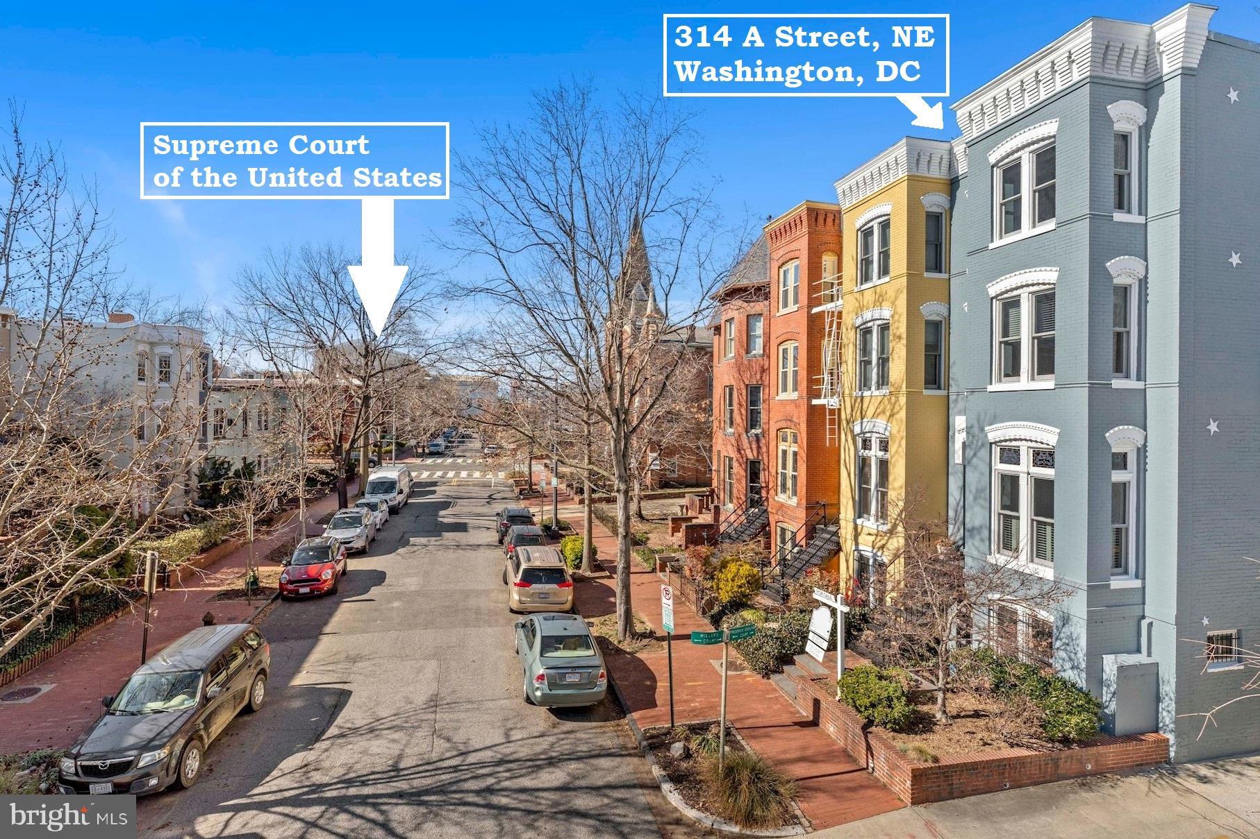 314 A Street Northeast Washington, DC 20002 - Photo 4 of 40 View down A Street toward Supreme Court