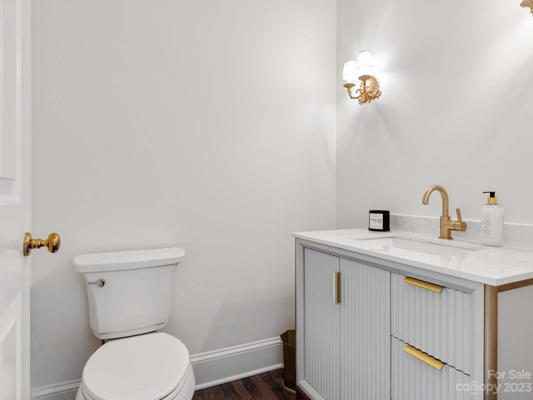 1150 Concord Road Davidson, NC 28036 - Photo 22 of 39 a bathroom with a toilet a sink and mirror