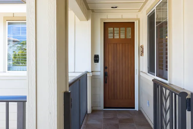 a view of an entryway door