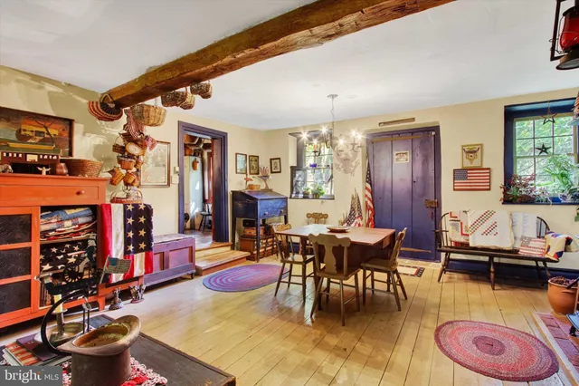 a view of a room with wooden walls