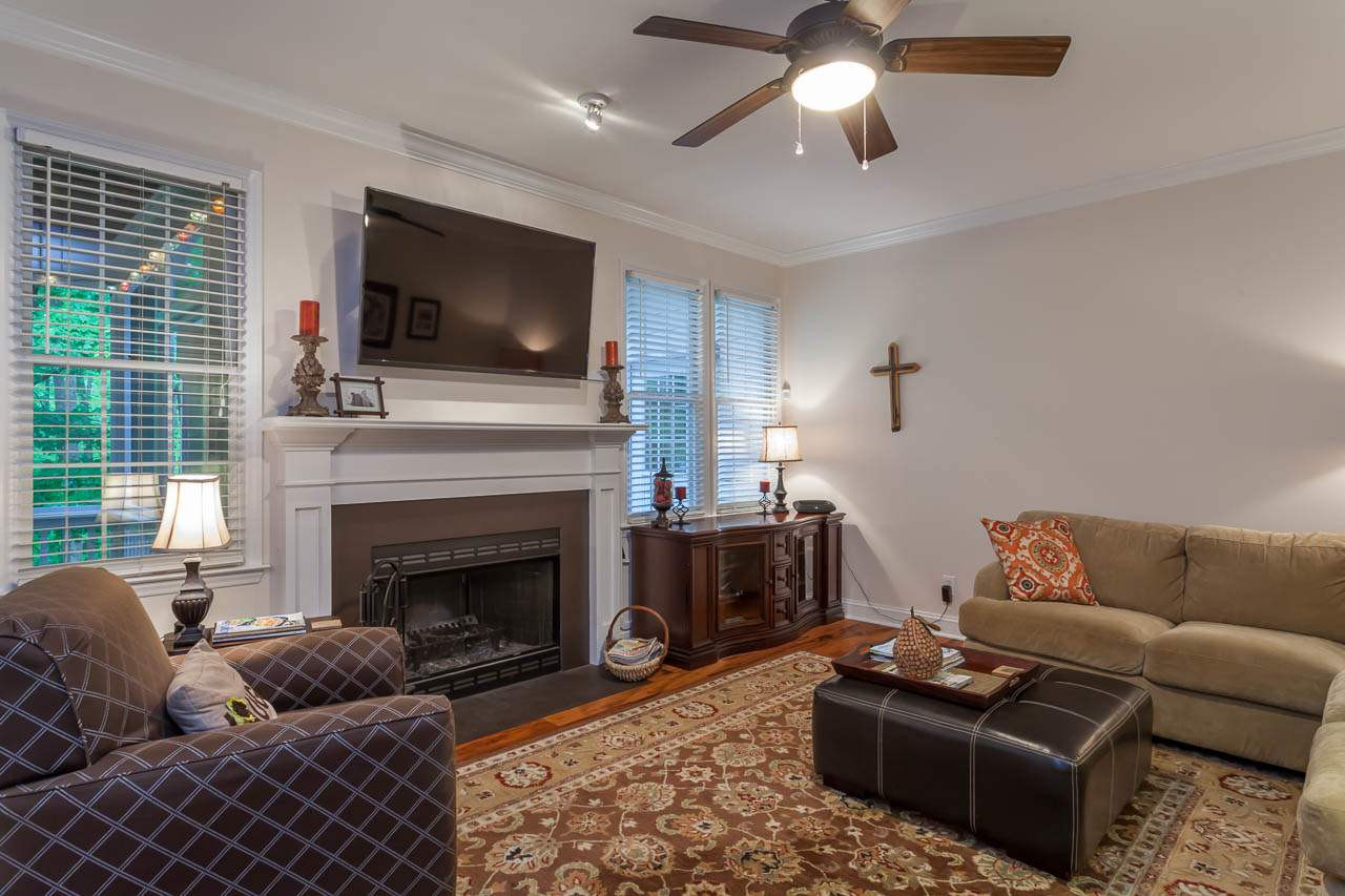 12208 Warwickshire Way Raleigh, NC 27613 - Photo 9 of 23 Great size family room. Perfect for watching TV by the fire. Family Room