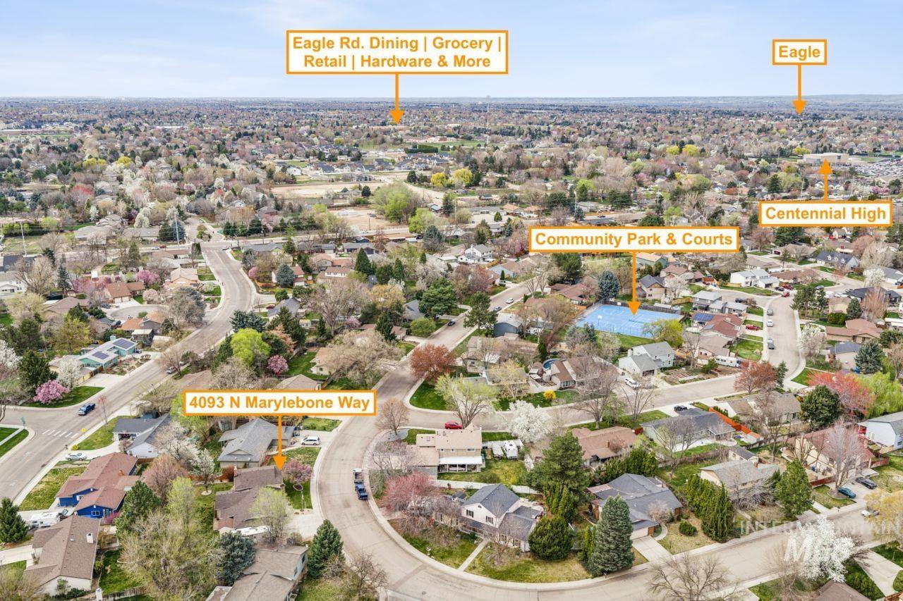 4093 North Marylebone Way Boise, ID 83713 - Photo 44 of 48 Aerial perspective of suburban area