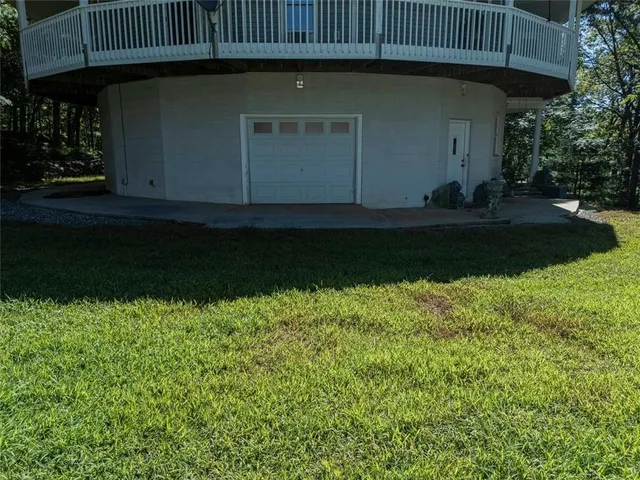 a house view with a garden space