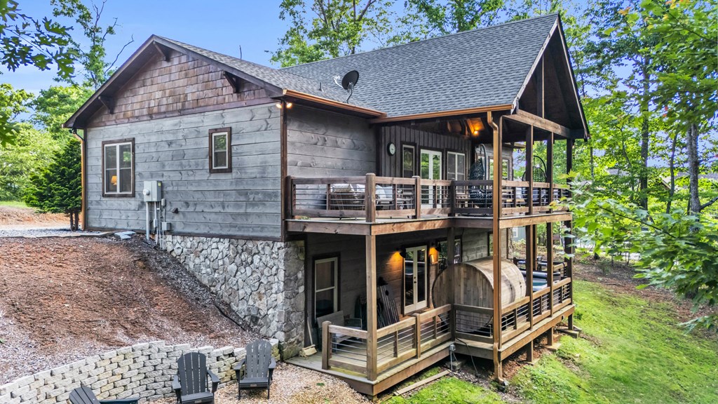 566 High Meadows Drive Morganton, GA 30560 - Photo 39 of 46 a view of house with roof deck and furniture