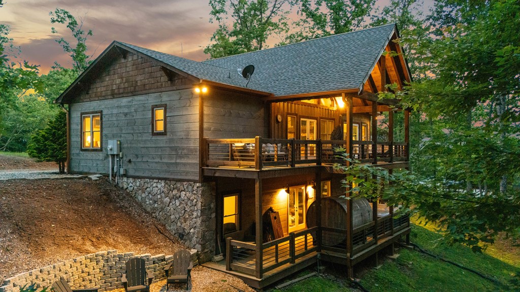 566 High Meadows Drive Morganton, GA 30560 - Photo 42 of 46 a view of a house with backyard and sitting area
