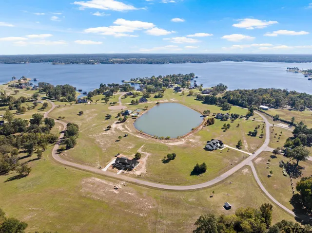 a view of a lake with a mountain