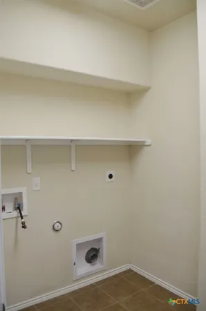 a view of a closet with a small space