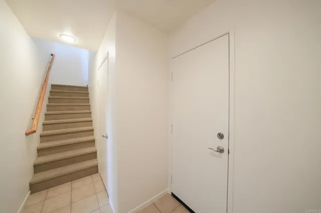 a view of hallway with stairs