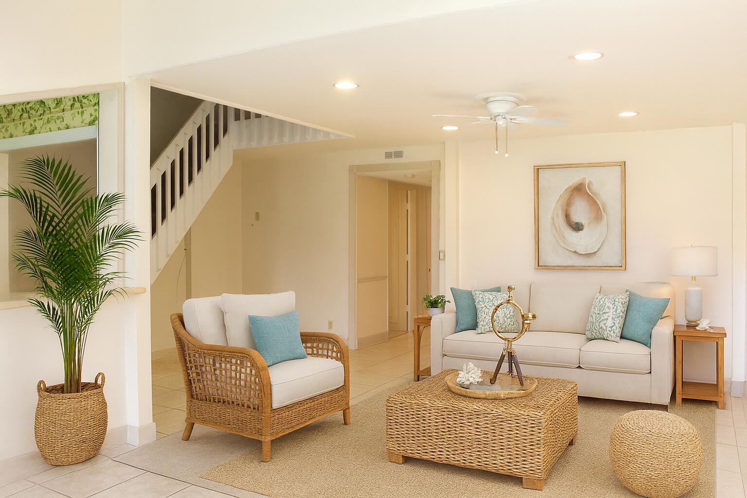 5130 Nesting Way, Unit C Delray Beach, FL 33484 - Photo 6 of 33 a living room with furniture and a potted plant