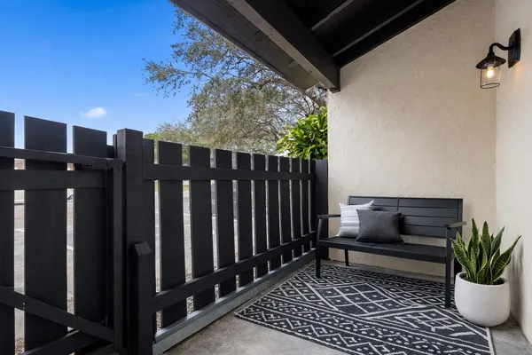 a outdoor space with patio