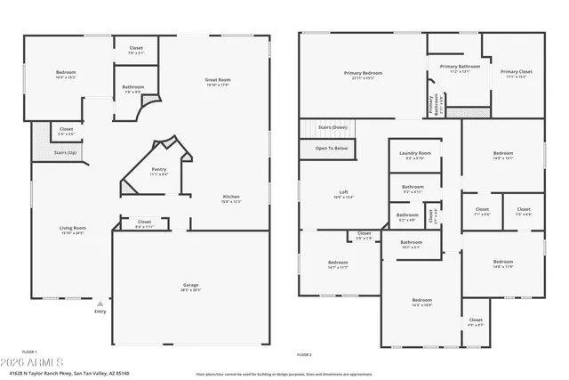 $619,000 | 41628 North Taylor Ranch Parkway, San Tan Valley, AZ 85140