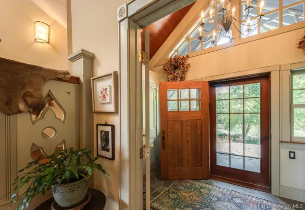 a view of front door of house