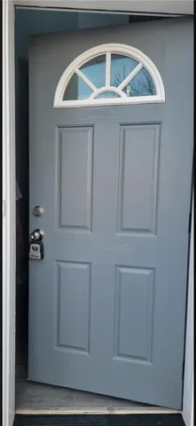 a view of front door