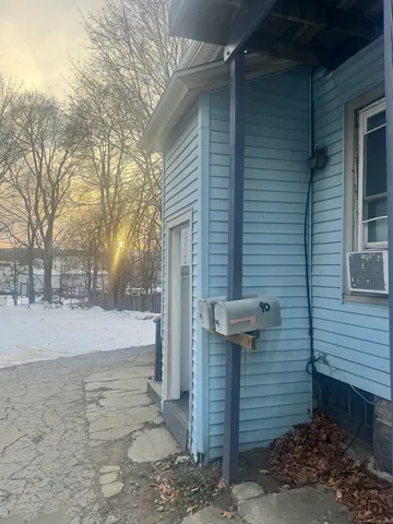 a view of a door of the house