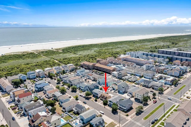 an aerial view of multiple house