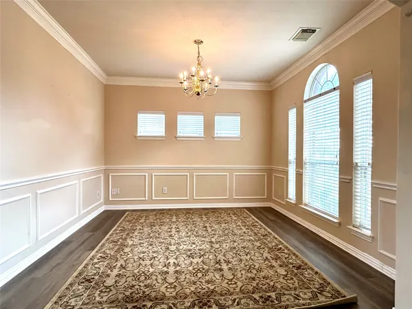 a view of a room with a window