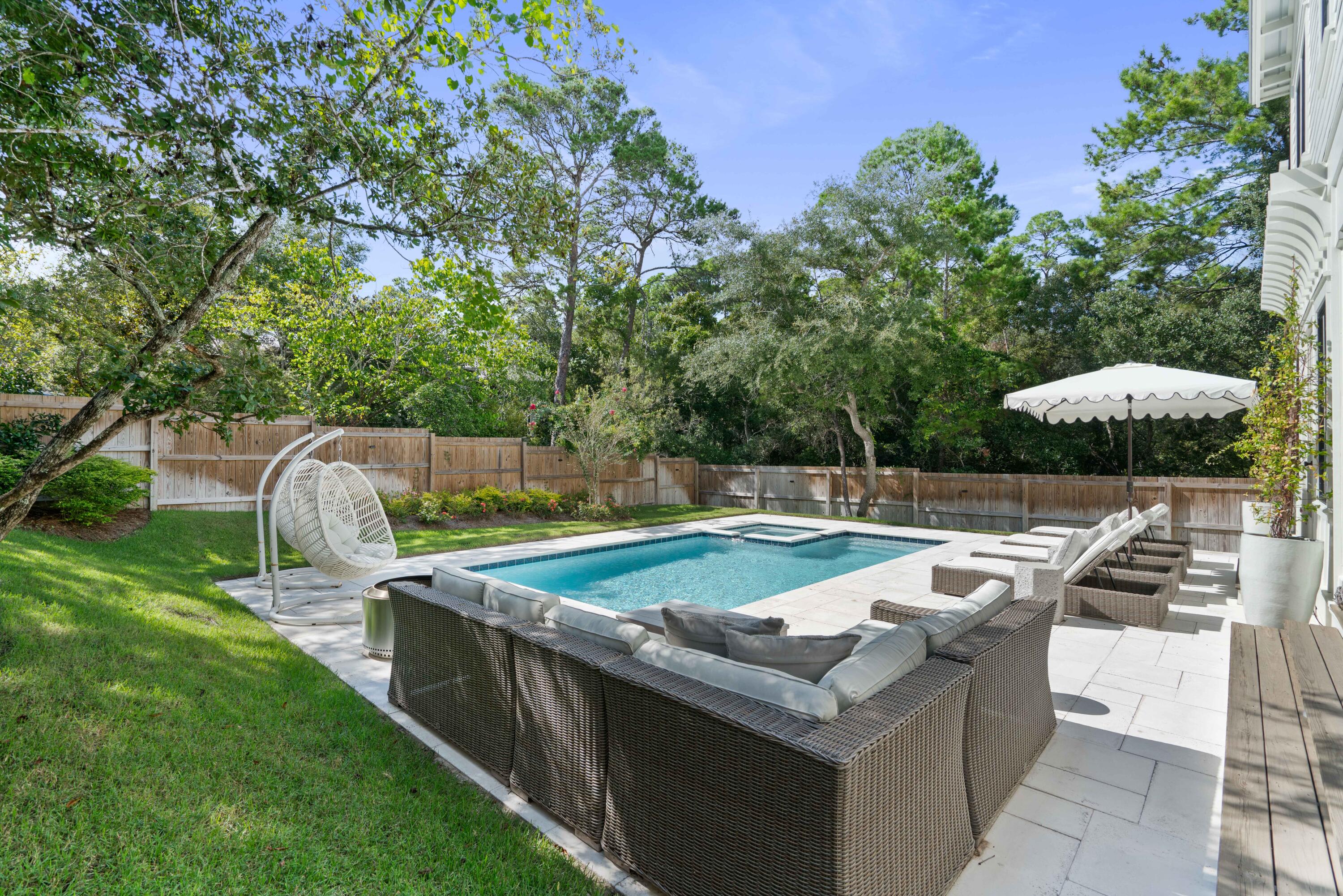 275 Clareon Dr Inlet Beach Inlet Beach, FL 32461 - Photo 68 of 76 Back Yard, Pool & Hot Tub