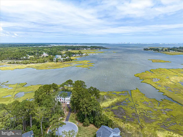 a view of an ocean and beach