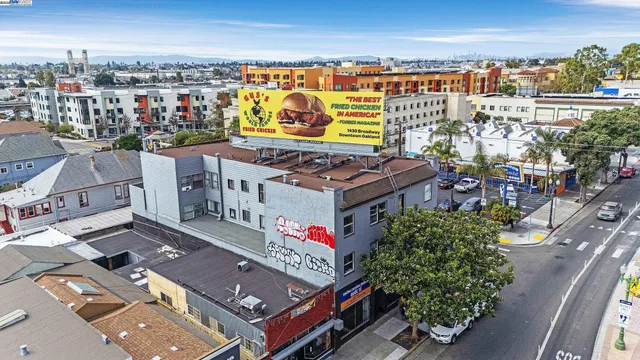 an aerial view of a city
