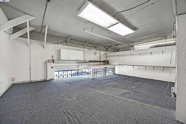 a view of a room with racks