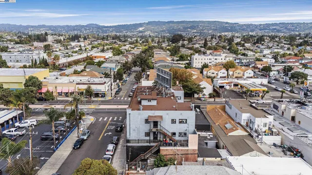 an aerial view of a city with lots of residential buildings