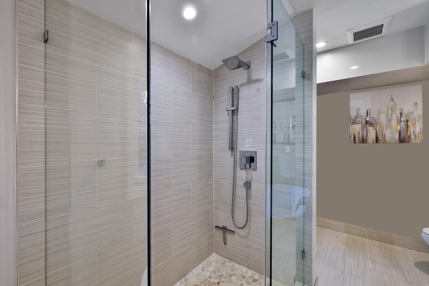 20 Tea Tree Court Hillsborough, CA 94010 - Photo 84 of 100 a bathroom with a shower and a sink