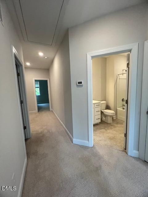 2819 Macbeth Lane Apex, NC 27502 - Photo 33 of 62 a view of a hallway with a livingroom and a bathroom
