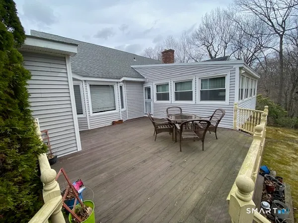 a outdoor space with furniture