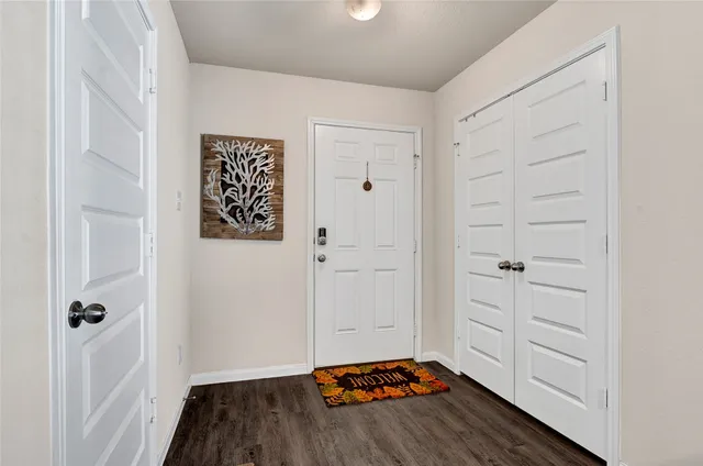 a area with wooden floor