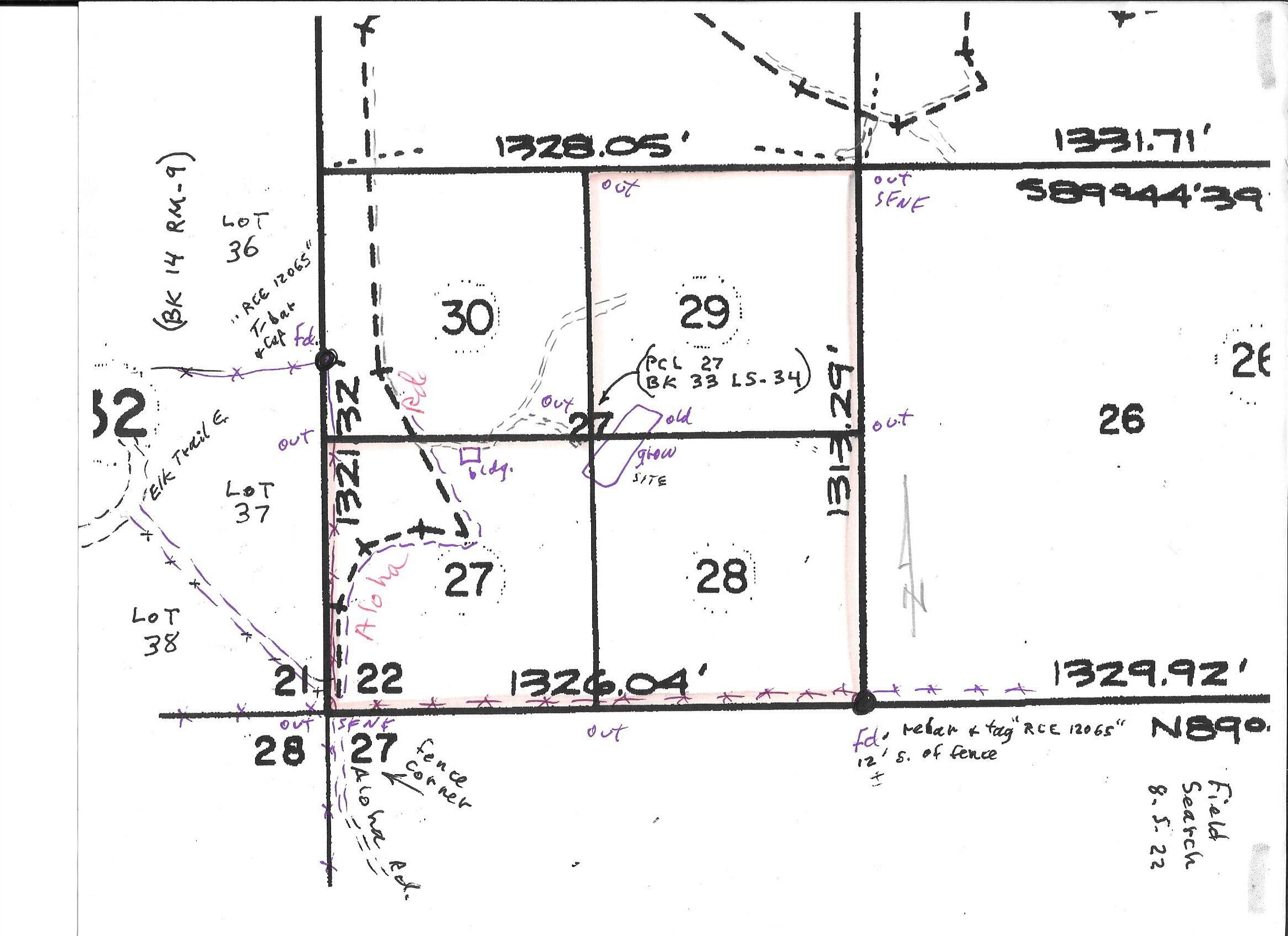 30-acres Aloha Road Bella Vista, CA 96008 - Photo 5 of 21 Field Sketch