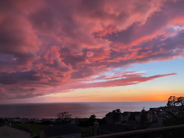 a view of city and mountain