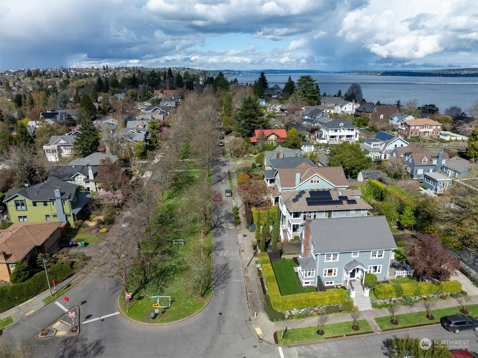 3422 Hunter Boulevard South Seattle, WA 98144 - Photo 35 of 40 an aerial view of a house with a lake view