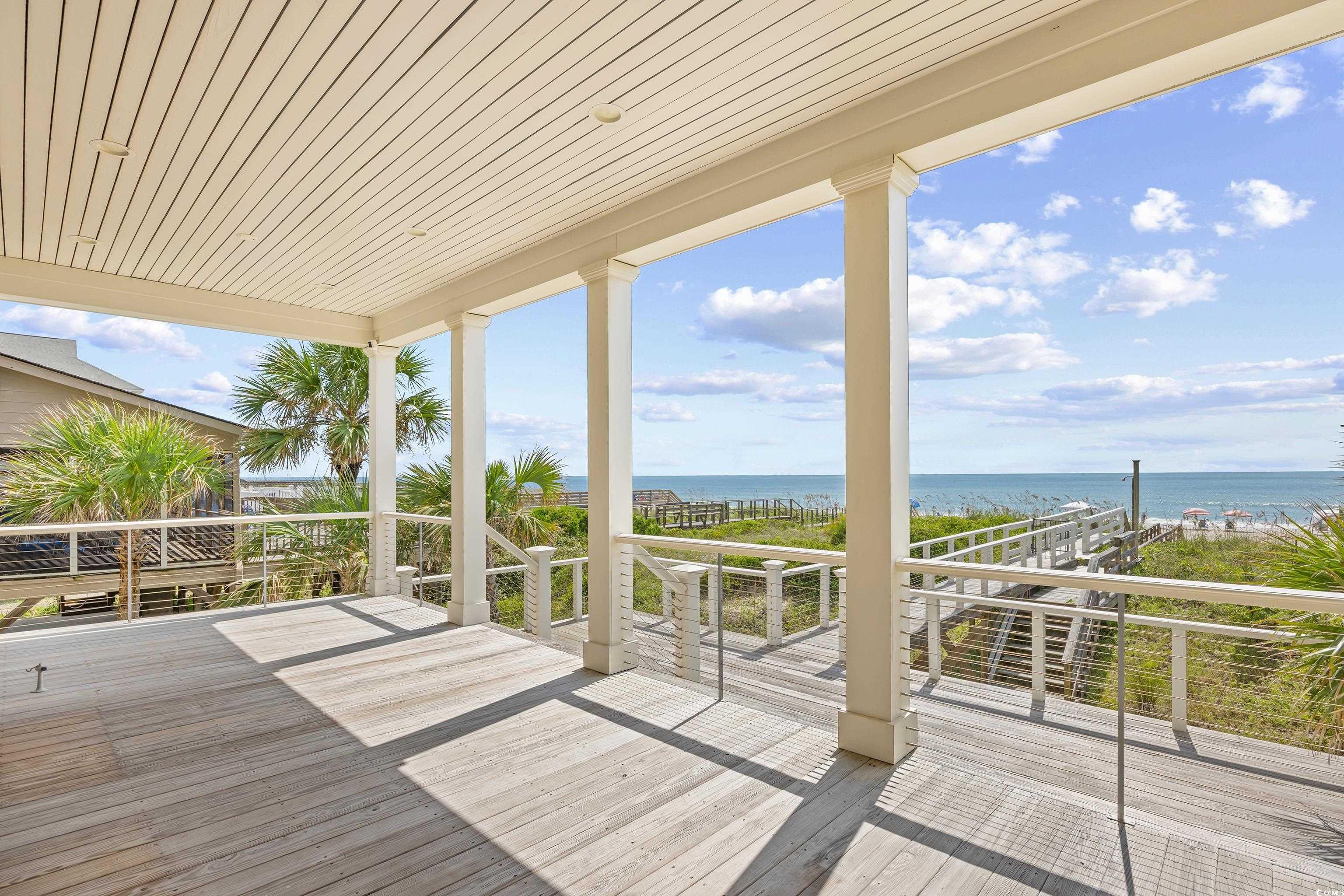40 Seaview Loop Pawleys Island, SC 29585 - Photo 22 of 34 Deck with view of water and beach