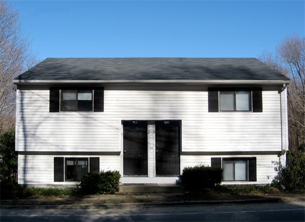 a front view of a house