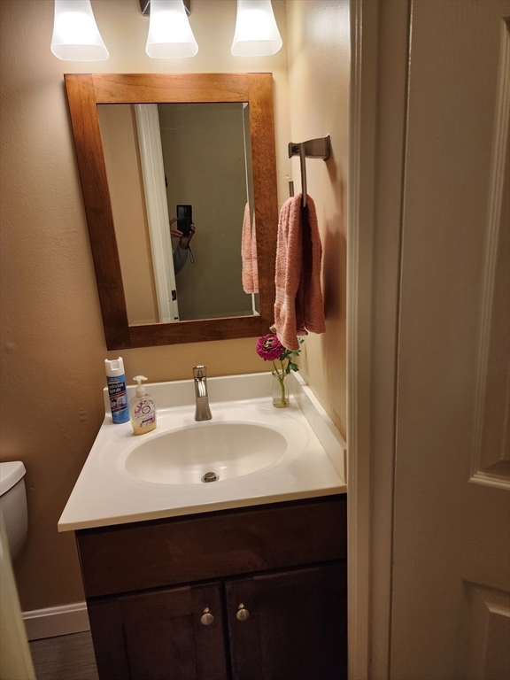 20 Hemlock Circle, Unit 20 Millis, MA 02054 - Photo 10 of 24 a bathroom with a sink and a mirror