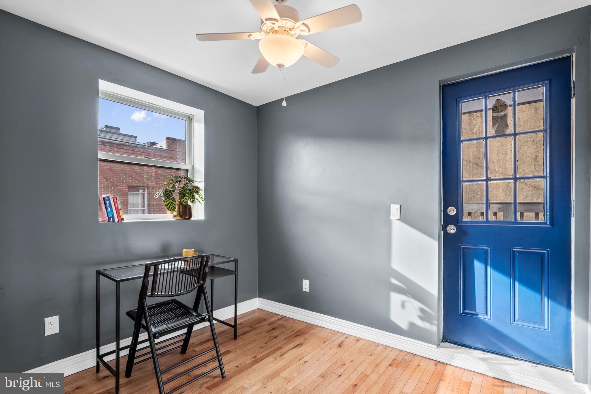 2024 South 12th Street, Unit 2 Philadelphia, PA 19148 - Photo 13 of 21 a workspace with wooden floor