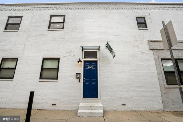 a front view of a building with entryway