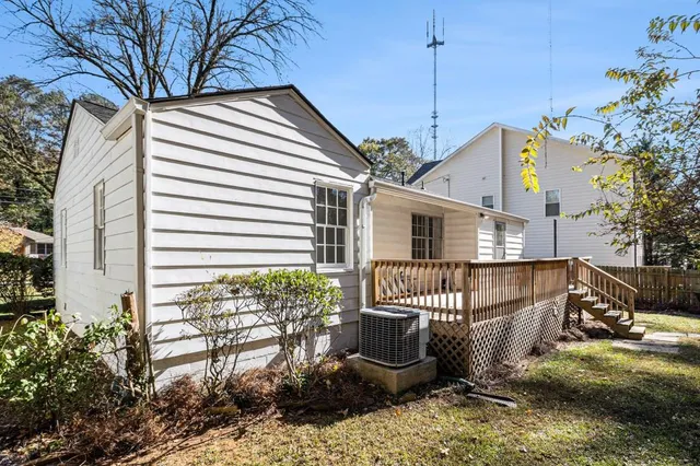 a view of a house with a patio