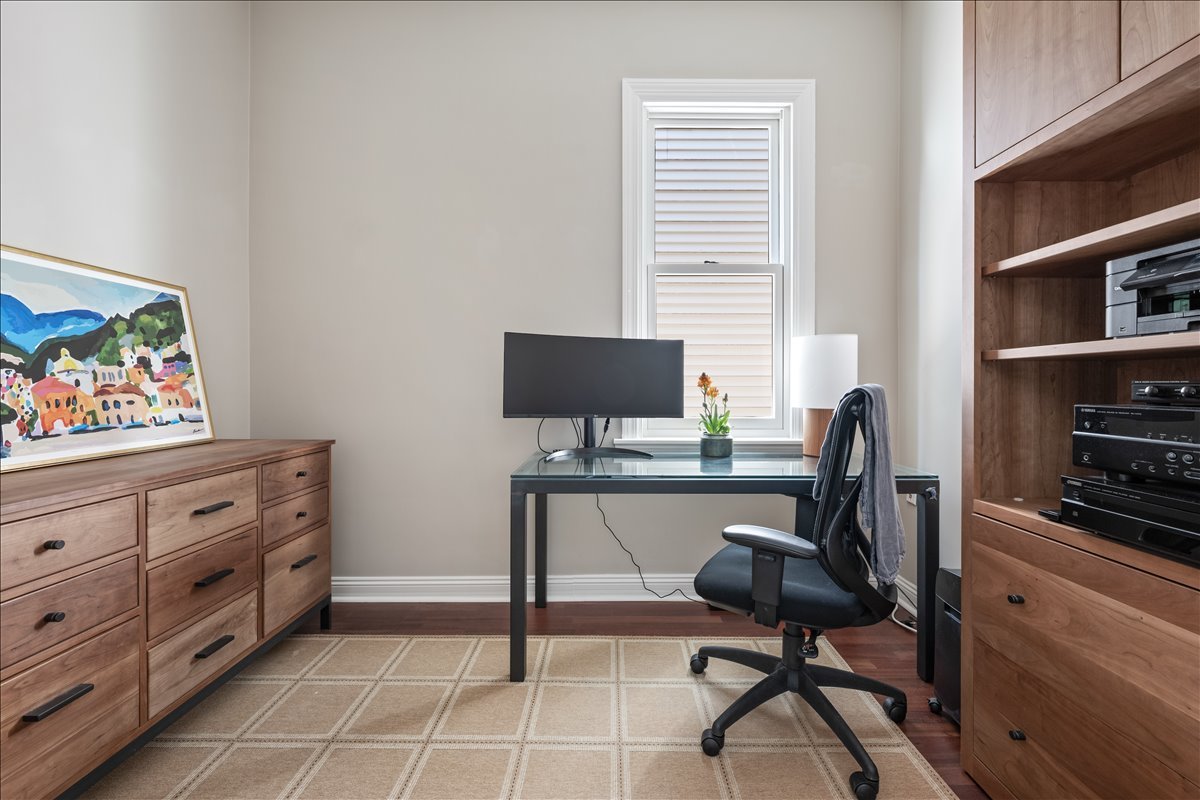 1332 West School Street Chicago, IL 60657 - Photo 36 of 45 a view of a workspace with furniture and a window