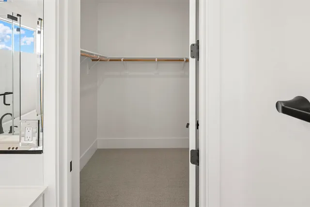 an empty room with an entryway