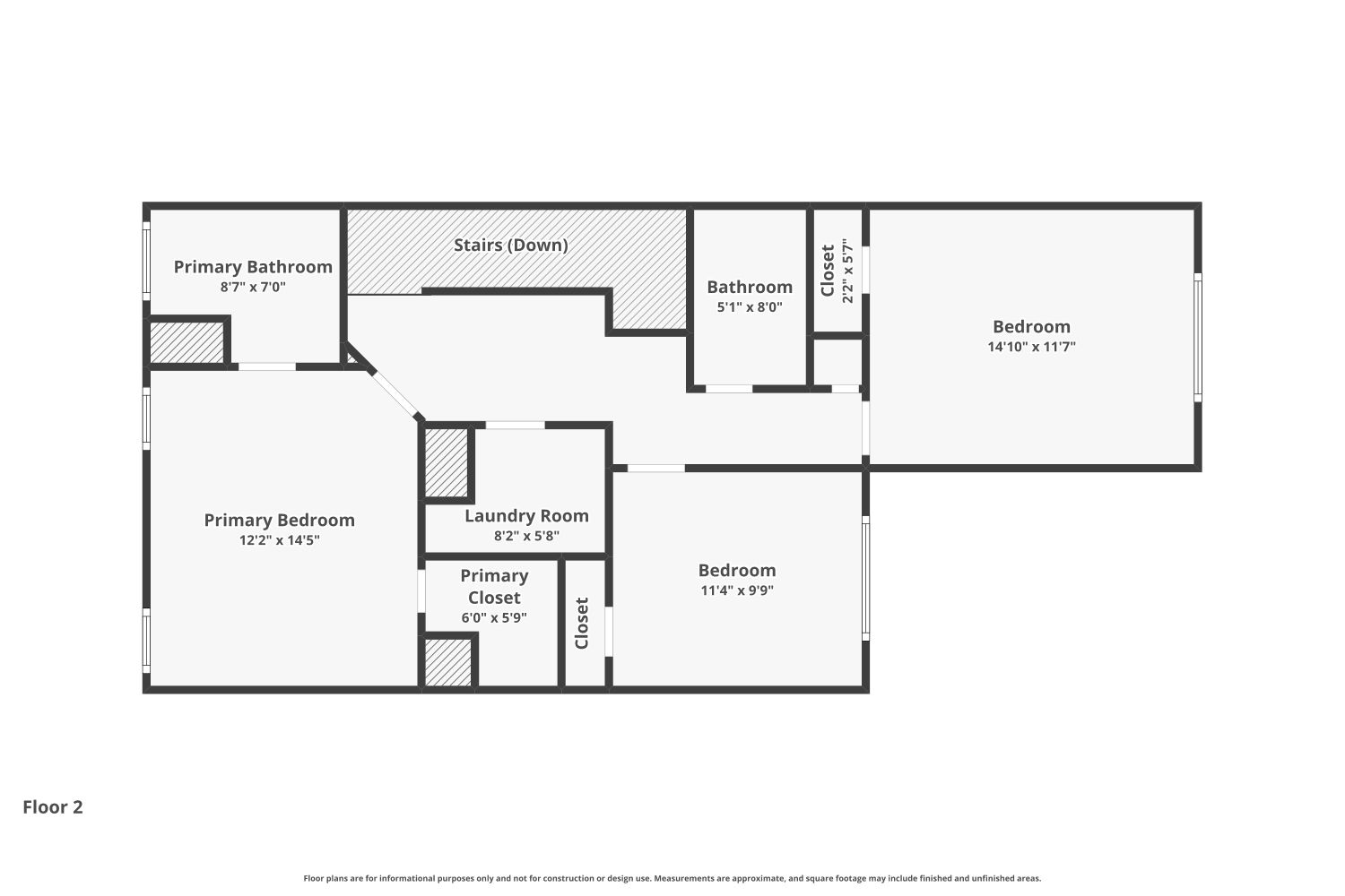 46 Verde Ranch Loop Leander, TX 78641 - Photo 18 of 19 A clear, detailed floor plan illustrating the layout of the second story.