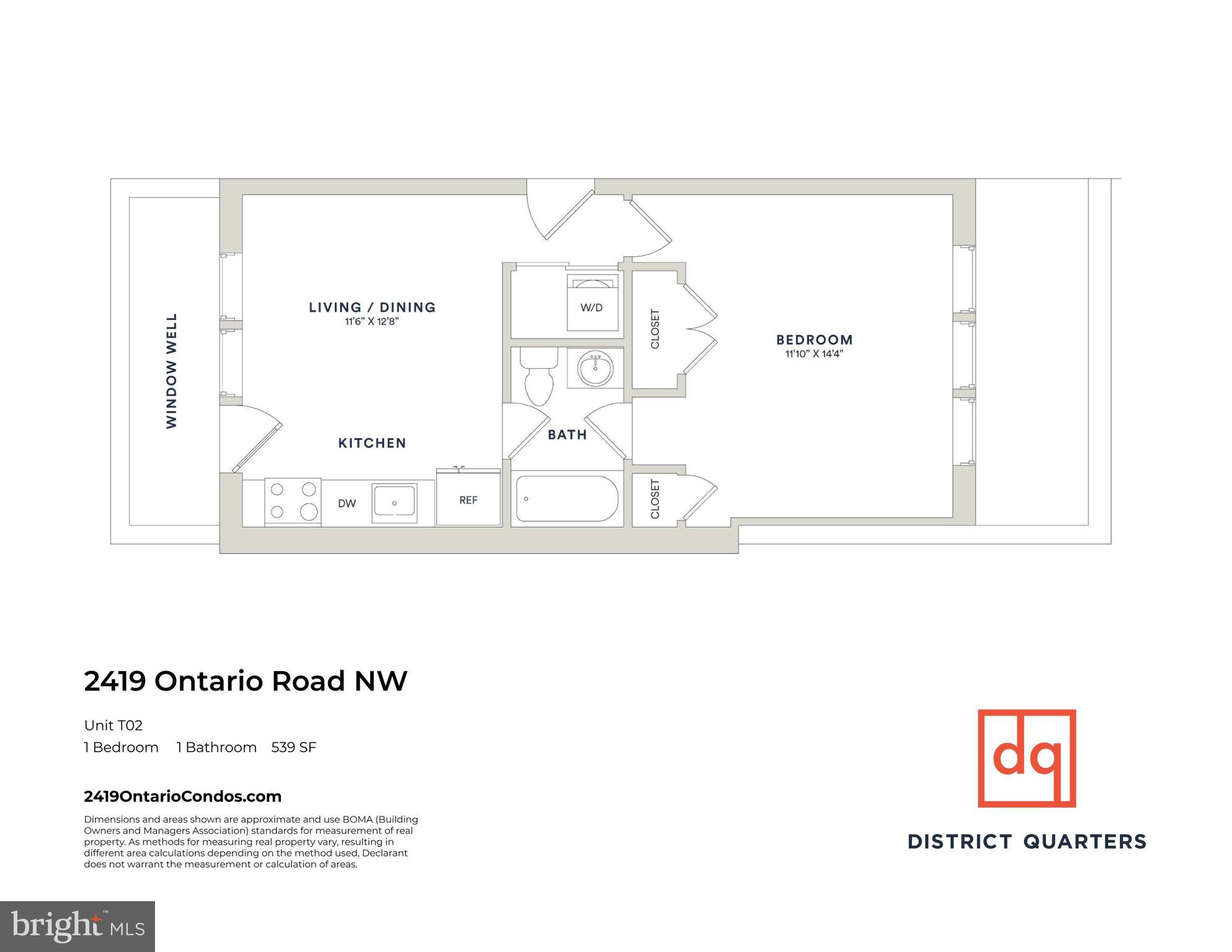 2419 Ontario Road Northwest, Unit T02 Washington, DC 20009 - Photo 17 of 17 T02 Floor Plan