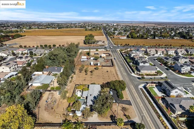 an aerial view of a city