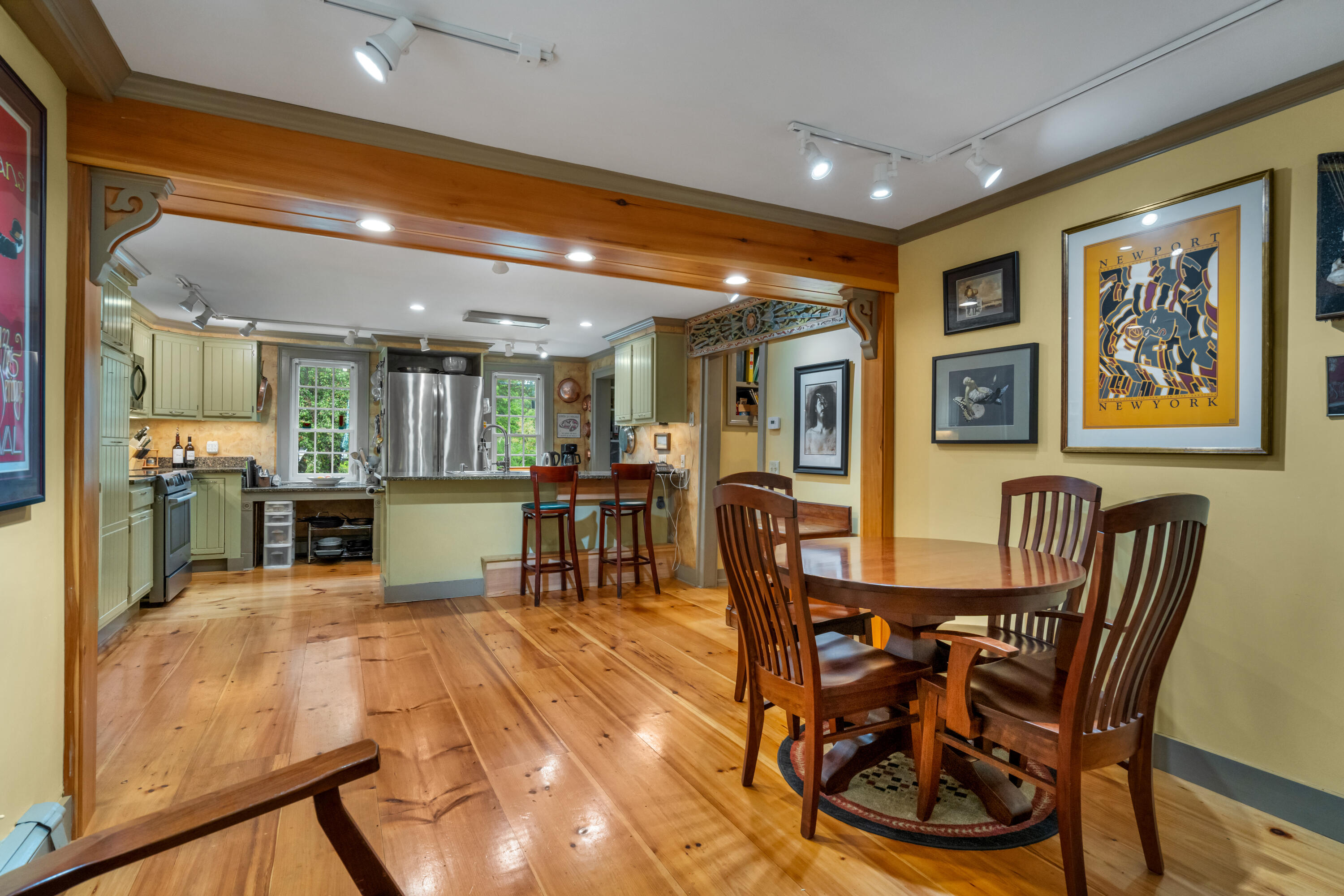 1 Back Hill Road Bowdoinham, ME 04008 - Photo 12 of 64 Living Room Dining Area