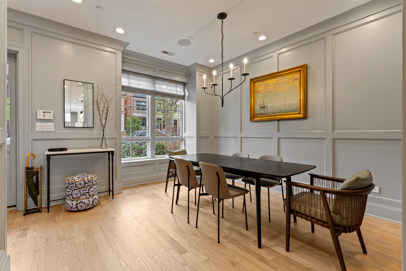 1025 West Altgeld Street Chicago, IL 60614 - Photo 5 of 41 a view of a dining room with furniture window and wooden floor